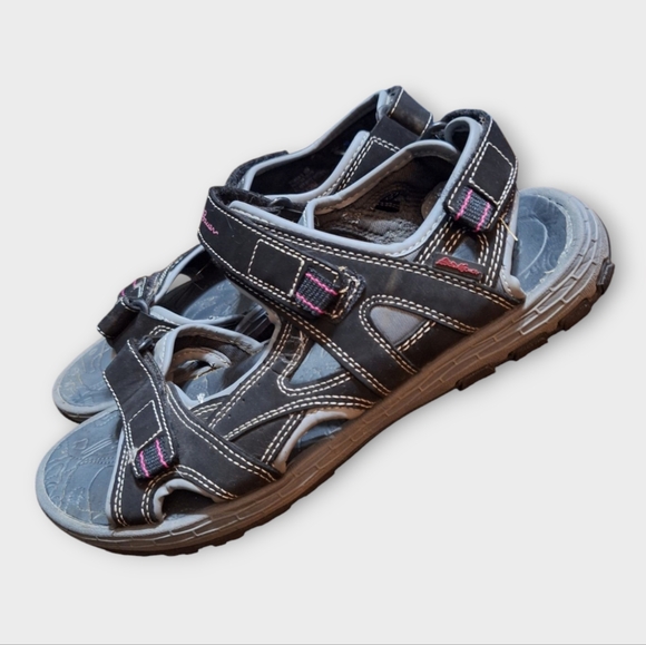 Eddie Bauer Women's Size 10 Black And Pink Sandals. - Picture 2 of 5